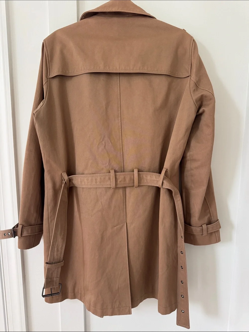 The Kooples Khaki Trench Bucked Trench Coat Size 48
